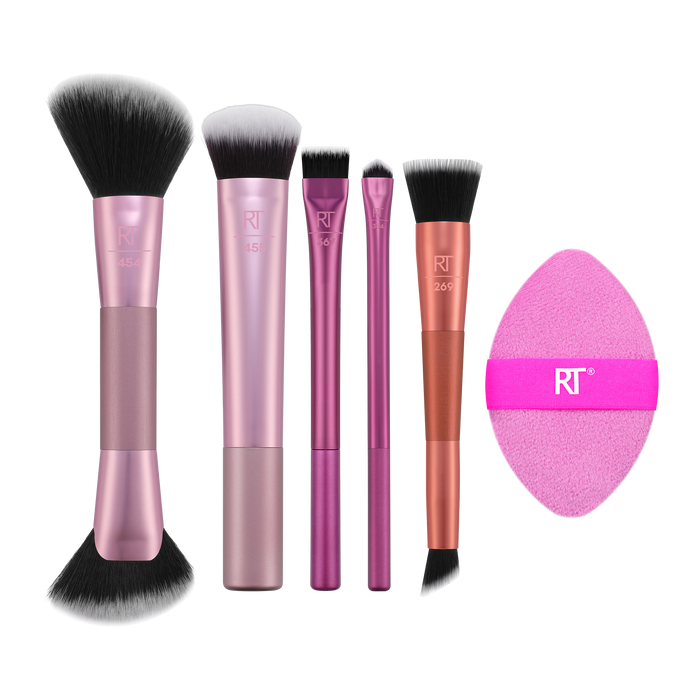 Big Blends Energy Brush+Dual-Sided Puff Set - Real Techniques