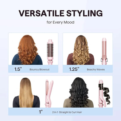 Multi Curl 3 in 1 Curling  Iron Set Pink - Wavytalk