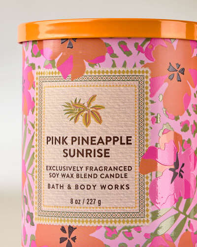 Pink Pineapple Sunrise 1 Wick Candle - Bath & Body Works