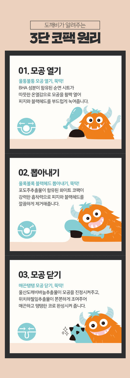 Goblin 3-Step Nose Blackhead Removing Sheet - Apieu