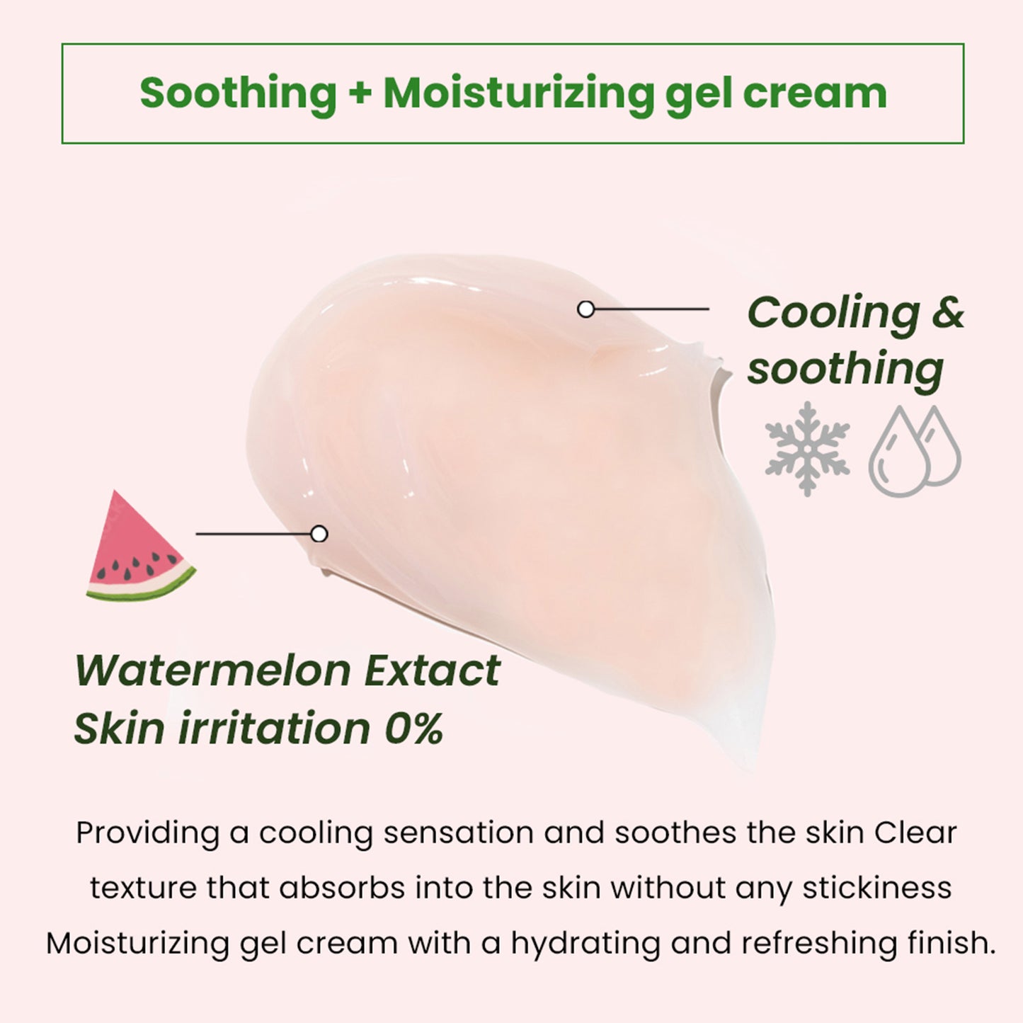 Watermelon Moisture Soothing Gel Cream - Heimish