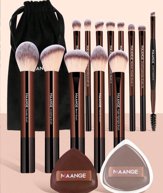 Makeup Professional Brush Set 15pcs - Maange
