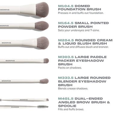 Along For The Glide 6 Piece Travel Brush Set - Morphe
