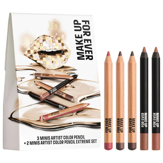 Mini Artist Color Pencil Original & Extreme Long Lasting Lip Liner Set - Make Up For Ever