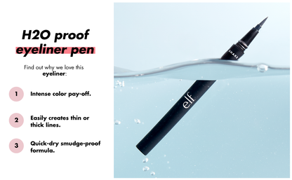 H2O proof eyeliner pen -Jet Black- ELF