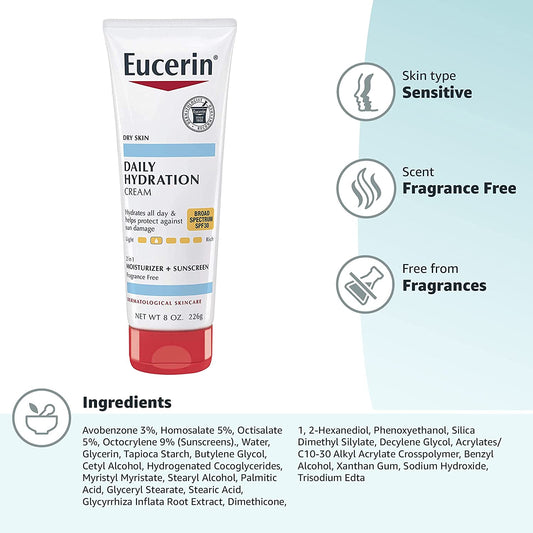 Dry Skin daily hydratation cream spf 30,Eucerin