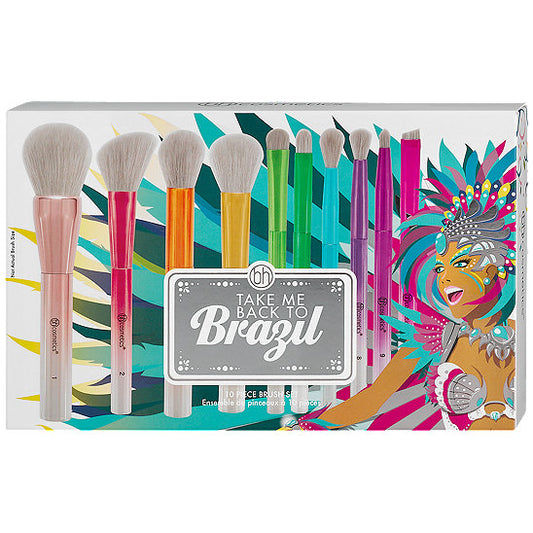 Take me Back to Brazil 10pcs Brush set- Bh Cosmetics