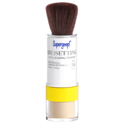 (Re) Setting 100% mineral powder Supergoop SPF 35