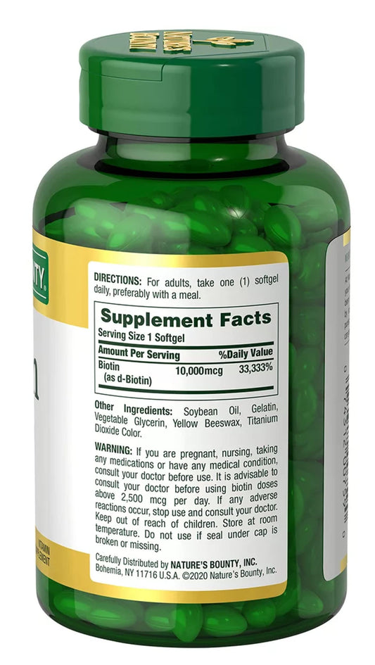 Biotin Capsules Nature Bounty