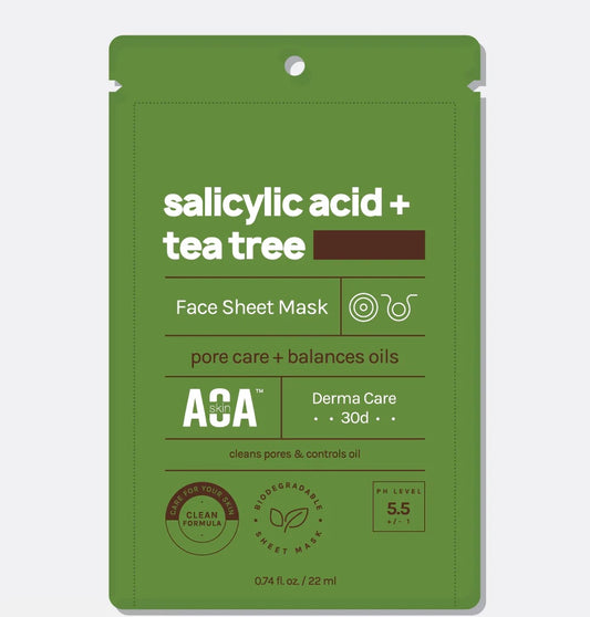 Salicylic Acid + tea tree sheet mask AOA