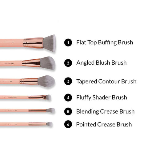 Petite Chic 6pcs mini Brush set- Bh Cosmetics