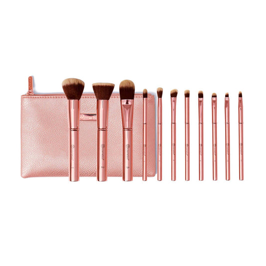 Metal Rose 11 pcs. Brush Set -bh cosmetics